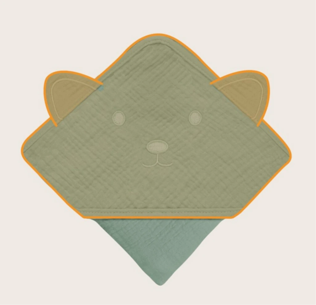 LIONELO RUČNIK OD MUSLINA S KAPULJAČOM GREEN FOREST