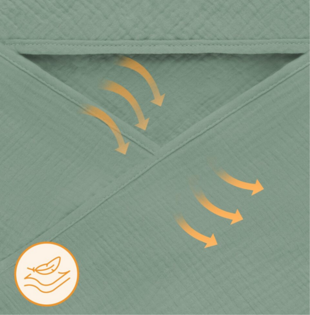 LIONELO RUČNIK OD MUSLINA S KAPULJAČOM GREEN FOREST