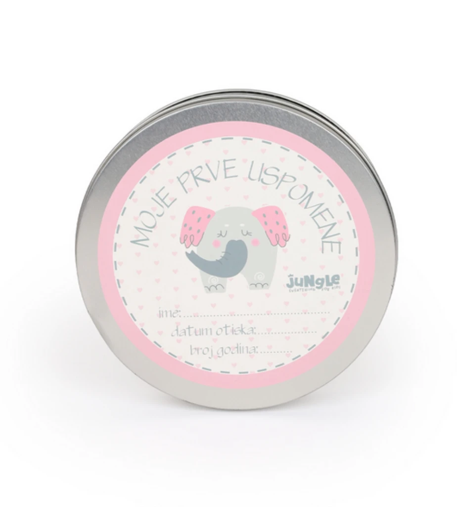 BEBI SET/PRVI OTISAK ROZI SLON FOR.