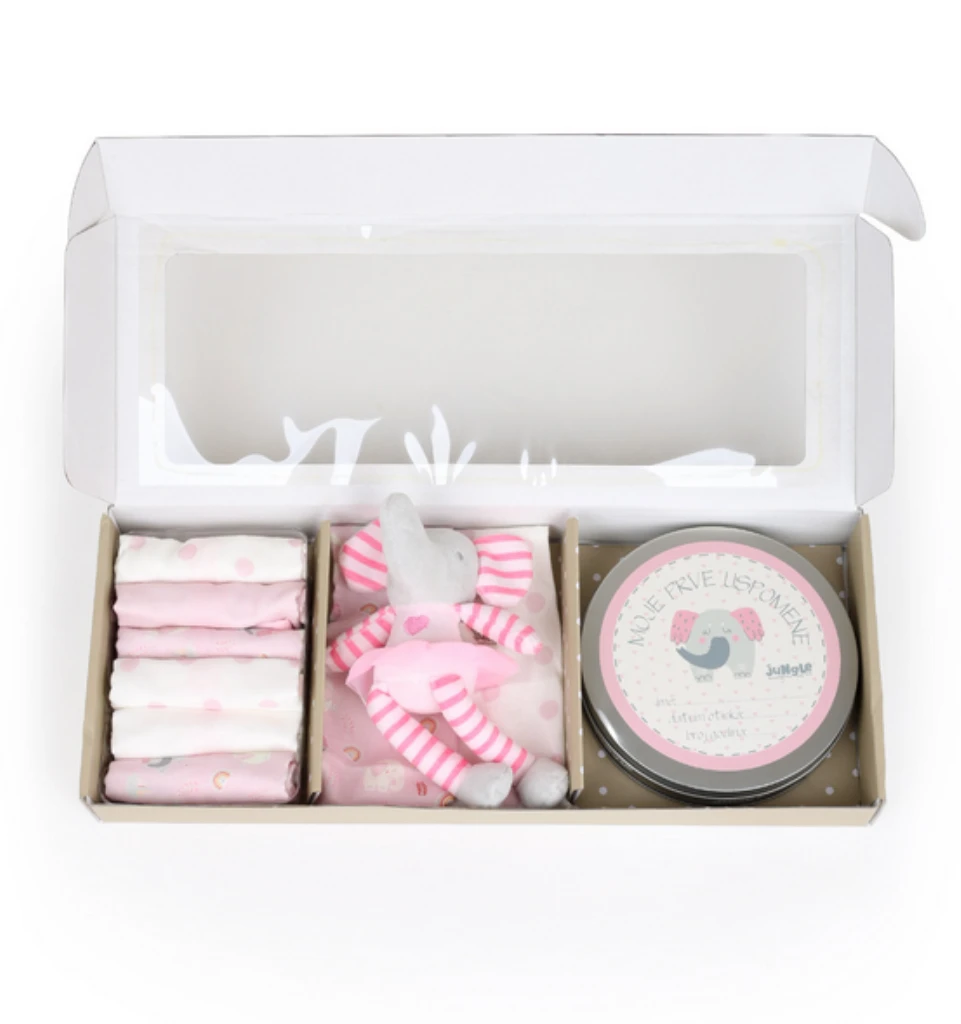 BEBI SET/PRVI OTISAK ROZI SLON FOR.