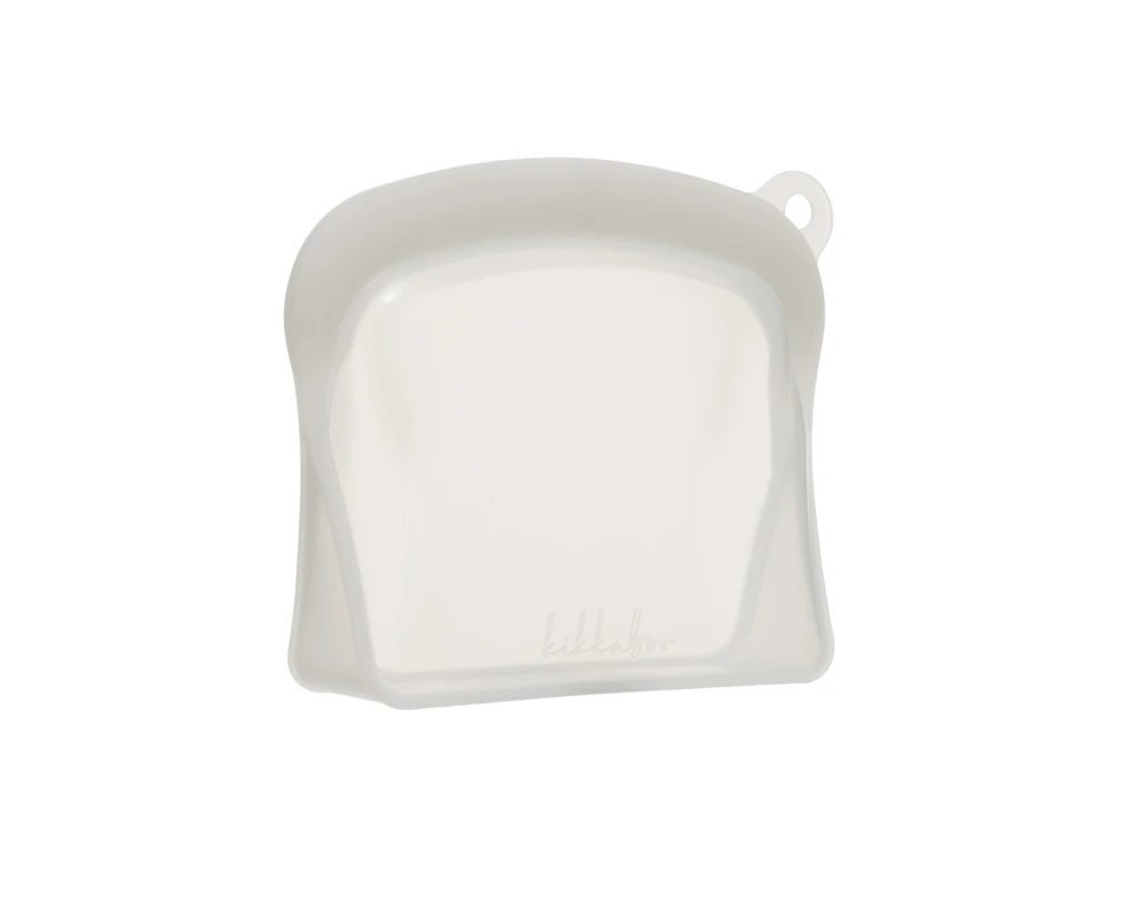 KIKKA BOO VREĆICA ZA HRANU PLATINASTA,SILIKONSKA