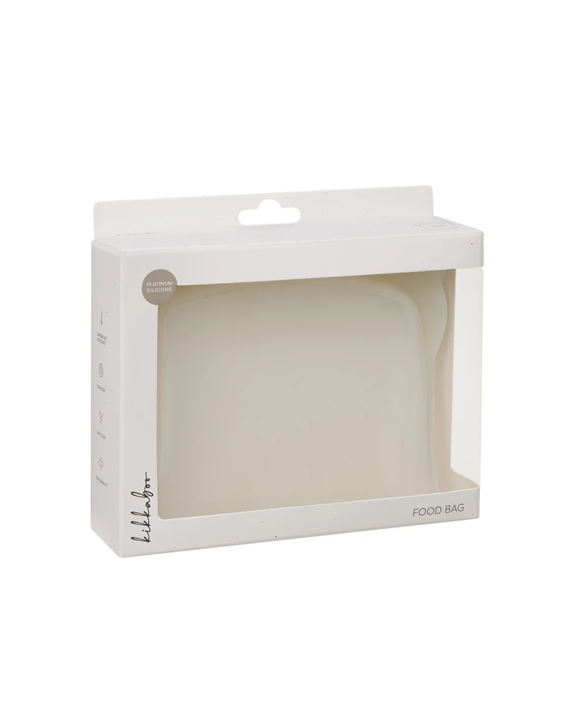 KIKKA BOO VREĆICA ZA HRANU PLATINASTA,SILIKONSKA