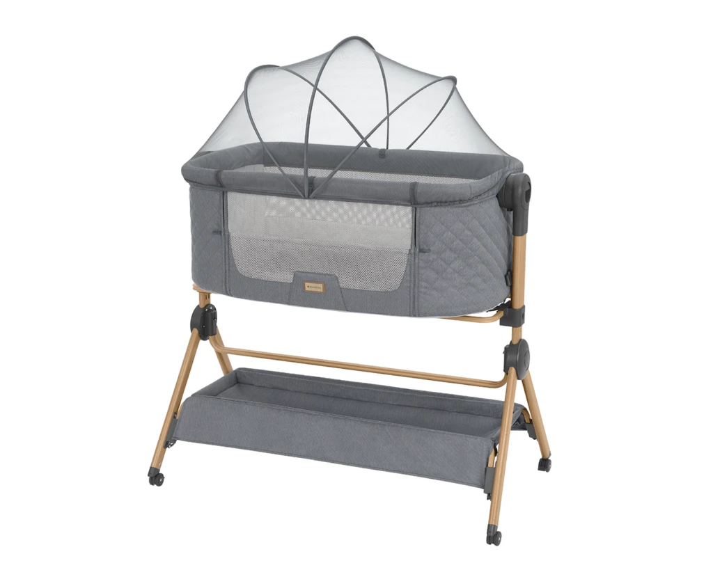 KIKKA BOO SLEAT ME 2U1 NOĆNI KREVETIĆ+HRANILICA,GREY