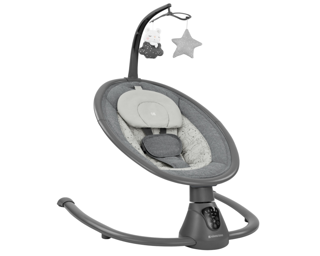 KIKKA BOO ELEKTRIČNA LJULJAČKA TWIDDLE,GREY