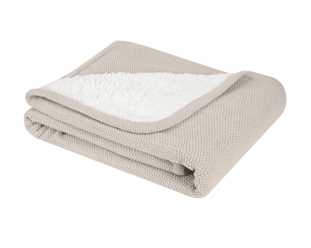 KIKKA BOO PLETENA DEKA OD SHERPA PAMUKA DREAM BIG BEIGE