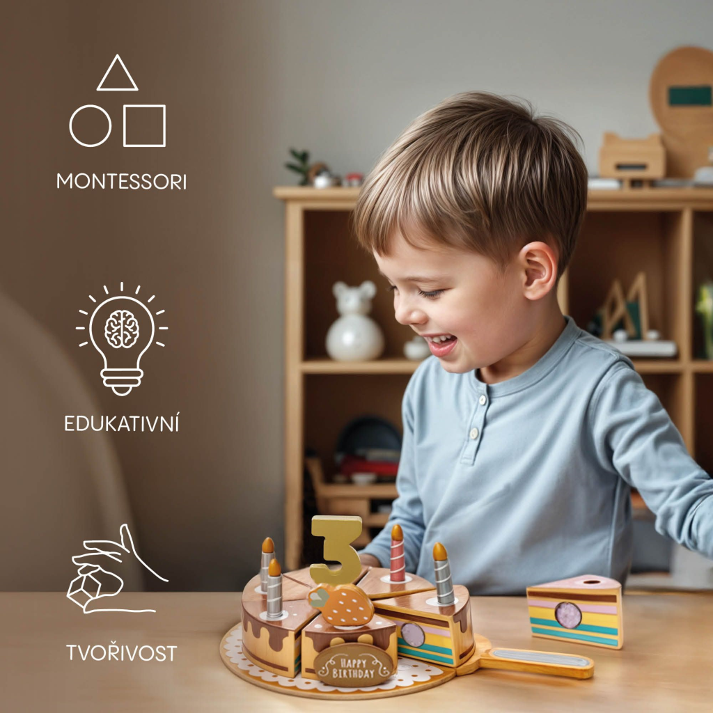 ZOPA DRVENI SET ZA ROĐ.TORTU