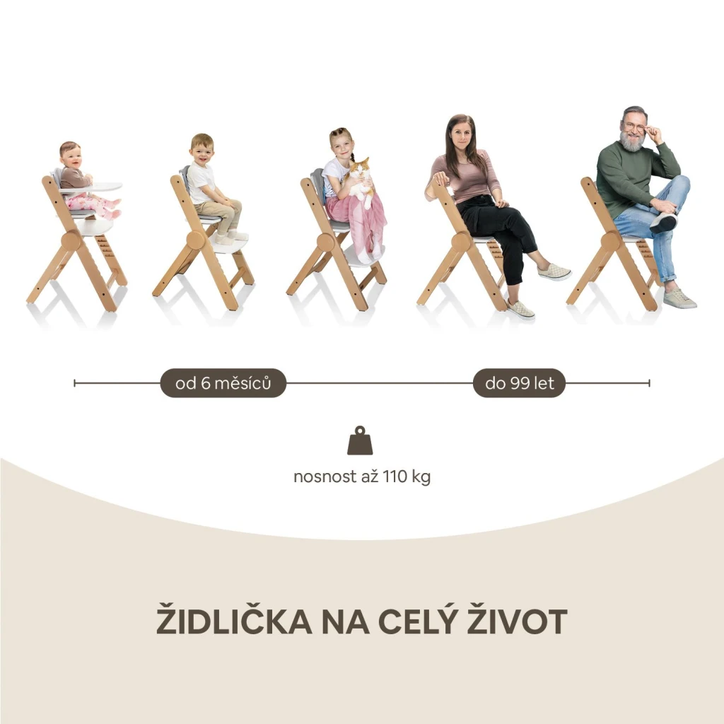 ZOPA DRVENA DJEČJA STOLICA CLIPP&CLAPP BLACK