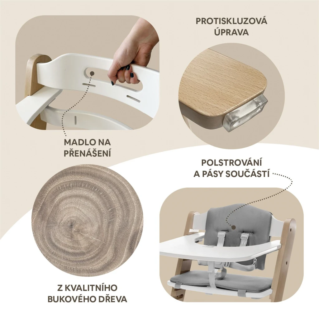 ZOPA DRVENA DJEČJA STOLICA CLIPP&CLAPP BLACK