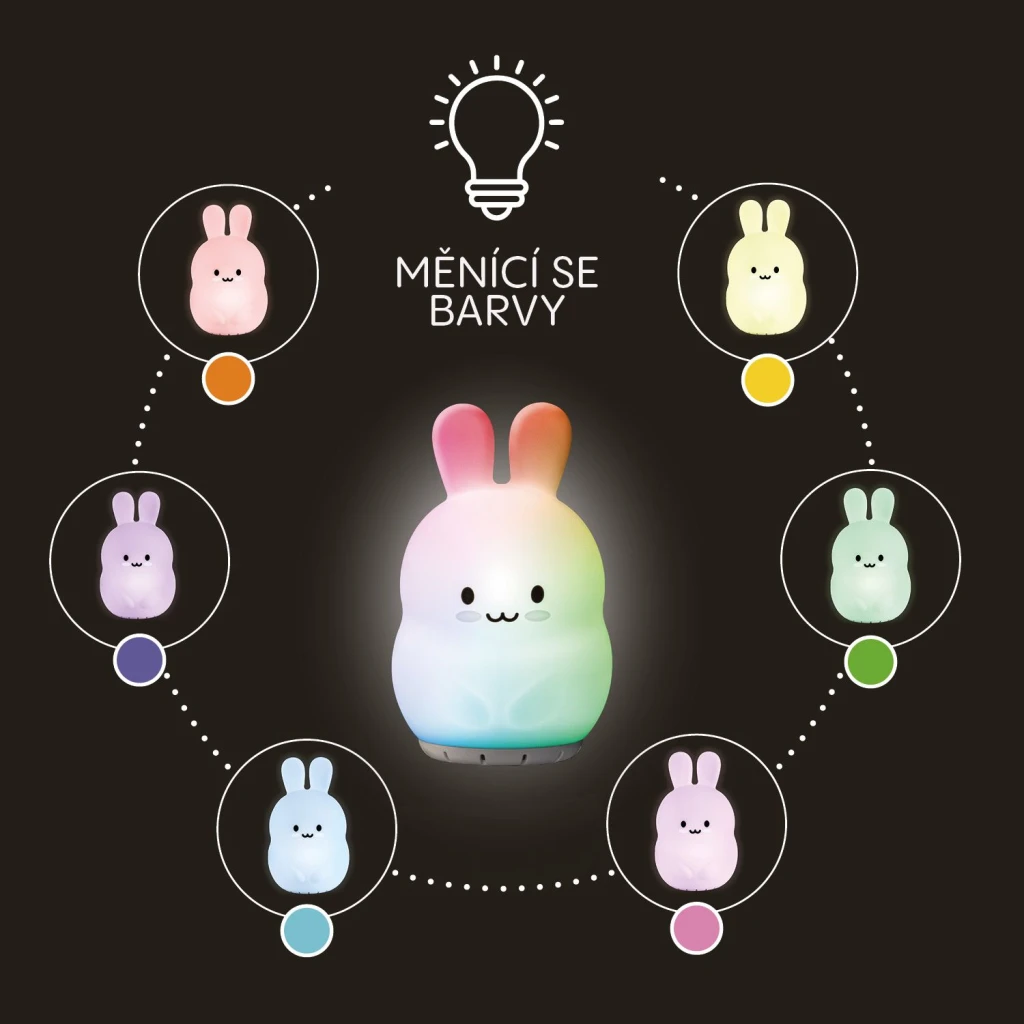 ZOPA SILIKONSKA LED LAMPA VEL.M,RABBIT