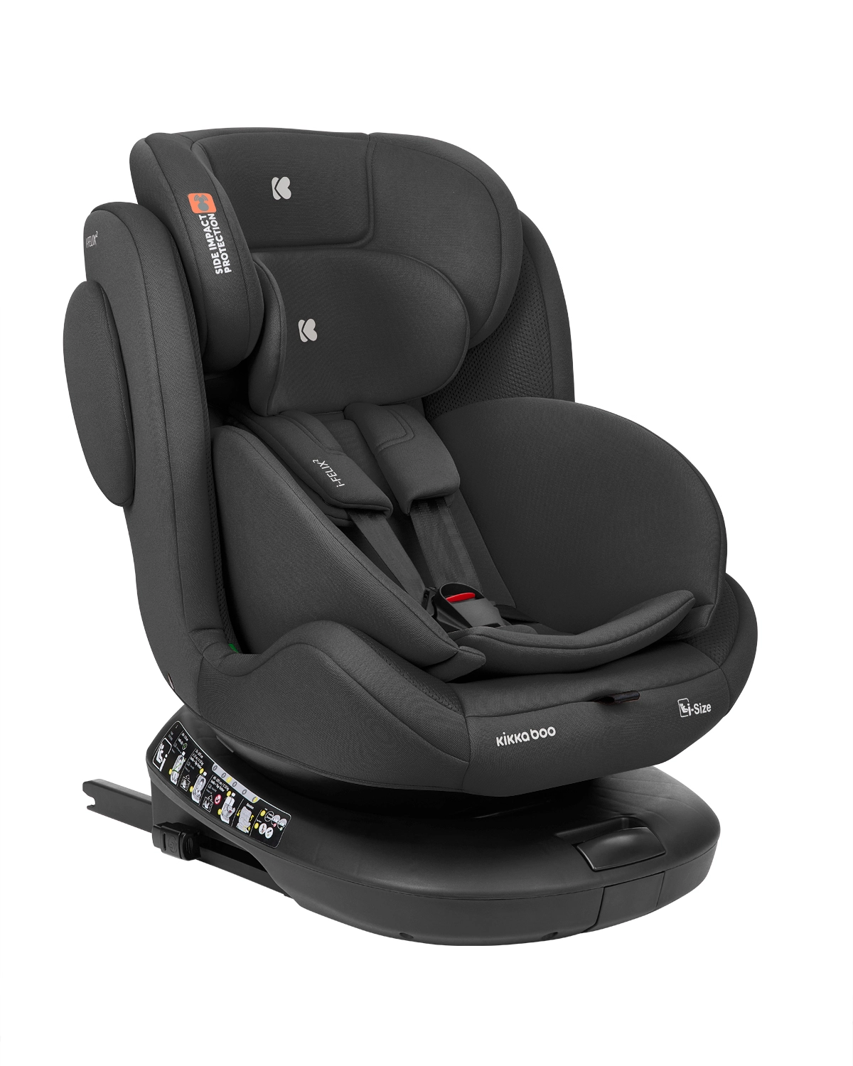 KIKKA BOO AUTOSJEDALICA I-FELIX,I-SIZE,40-150CM,BLACK