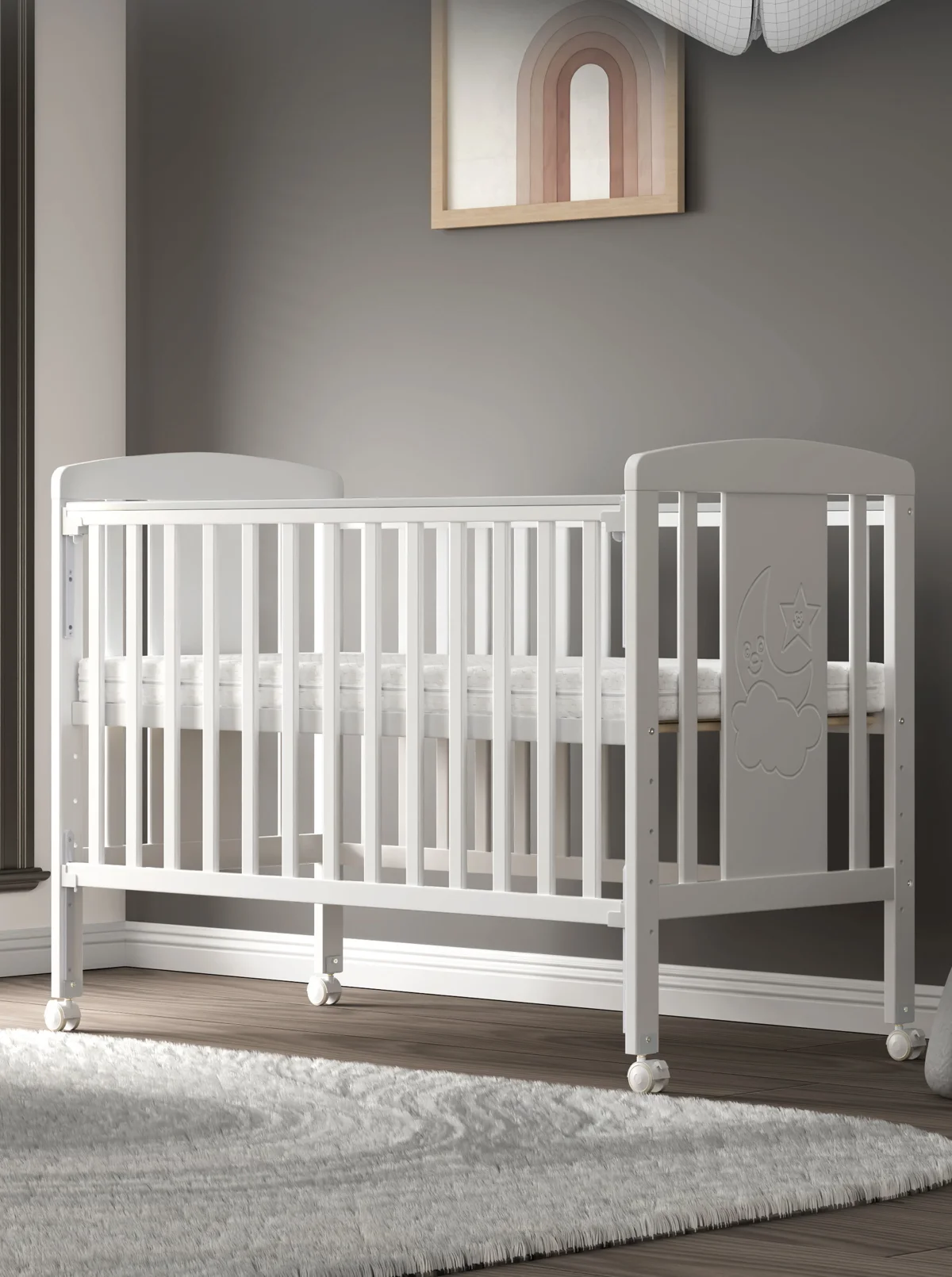 NESTA DRVENI KREVETIĆ LUNA 120X60CM