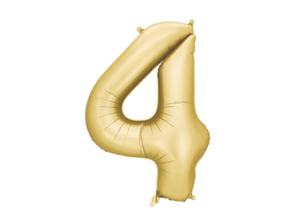 FOLIJSKI BALON MAT ZLATNO 86CM,BR.4 TŠ.