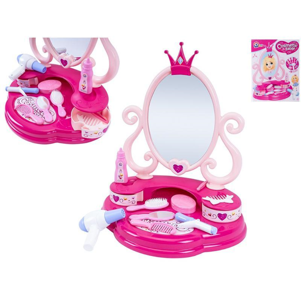 KOZMETIČKI STOLIĆ SA 9 DODATAKA,54CM E.