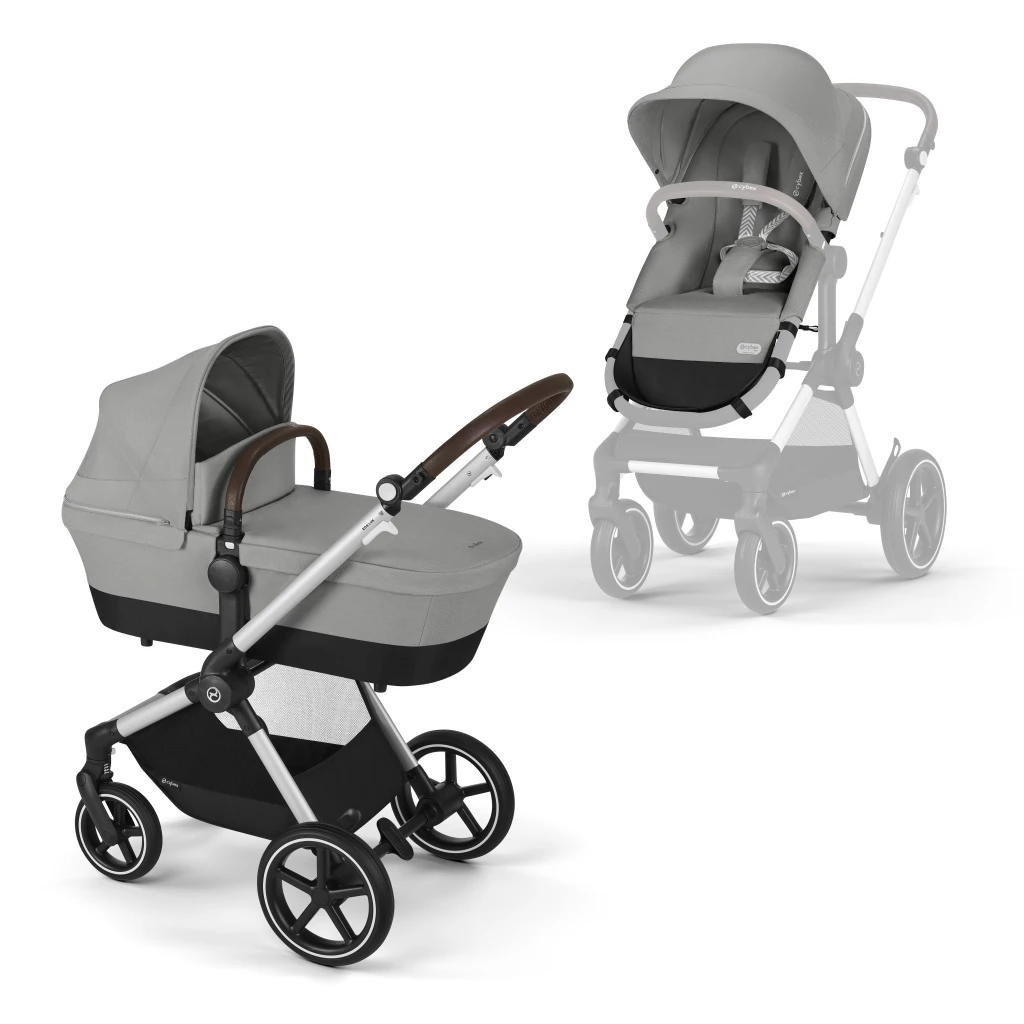 CYBEX KOLICA EOS LUX SLV B,STONE GREY MID