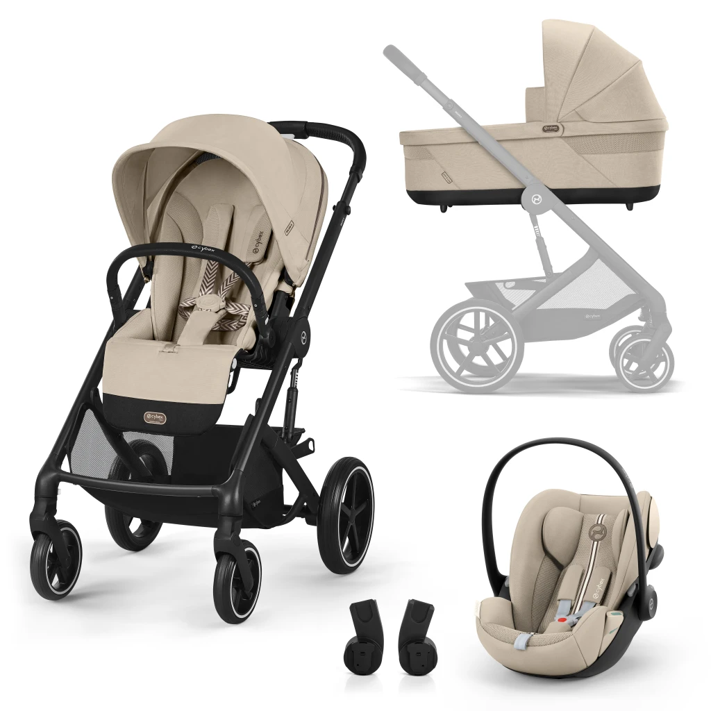 CYBEX KOLICA BALIOS S LUX BLK ALMOND BEIGE SET 3IN1, ONE BOX