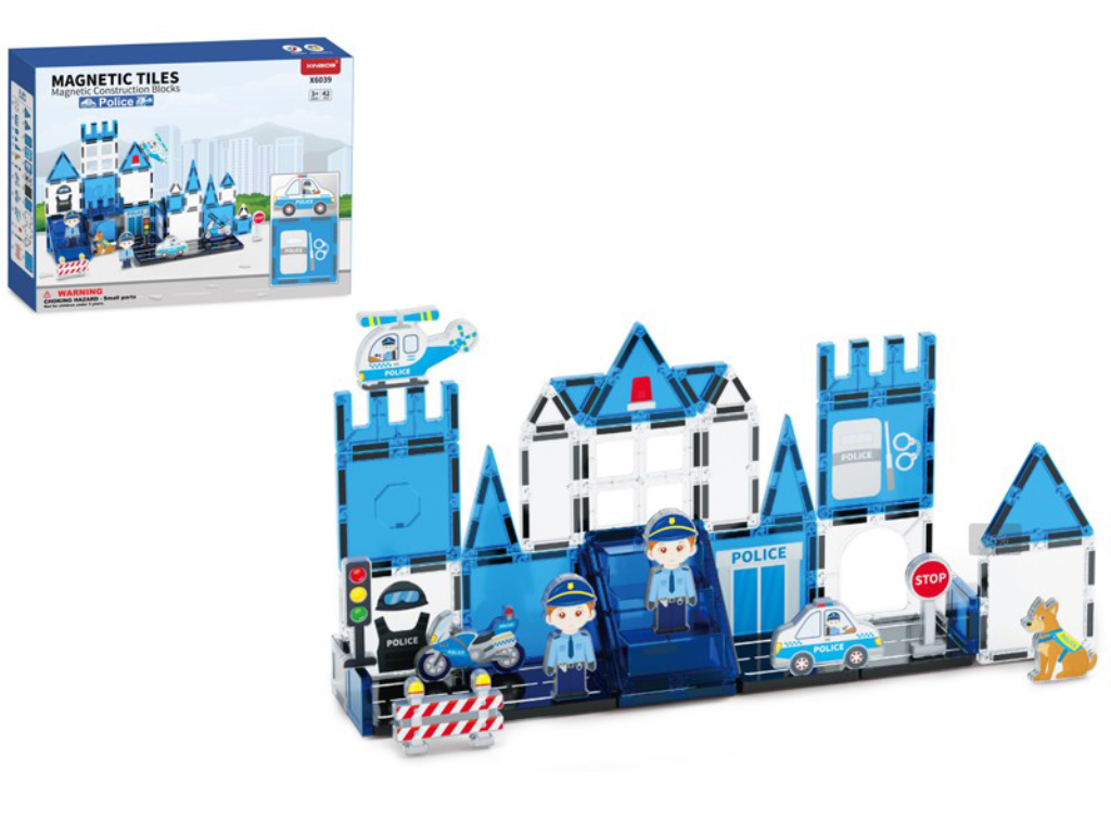 FUNTOY IGRAČKA MAGNETNE KONSTRUKCIJSKE KOCKE,POLICE 42KOM