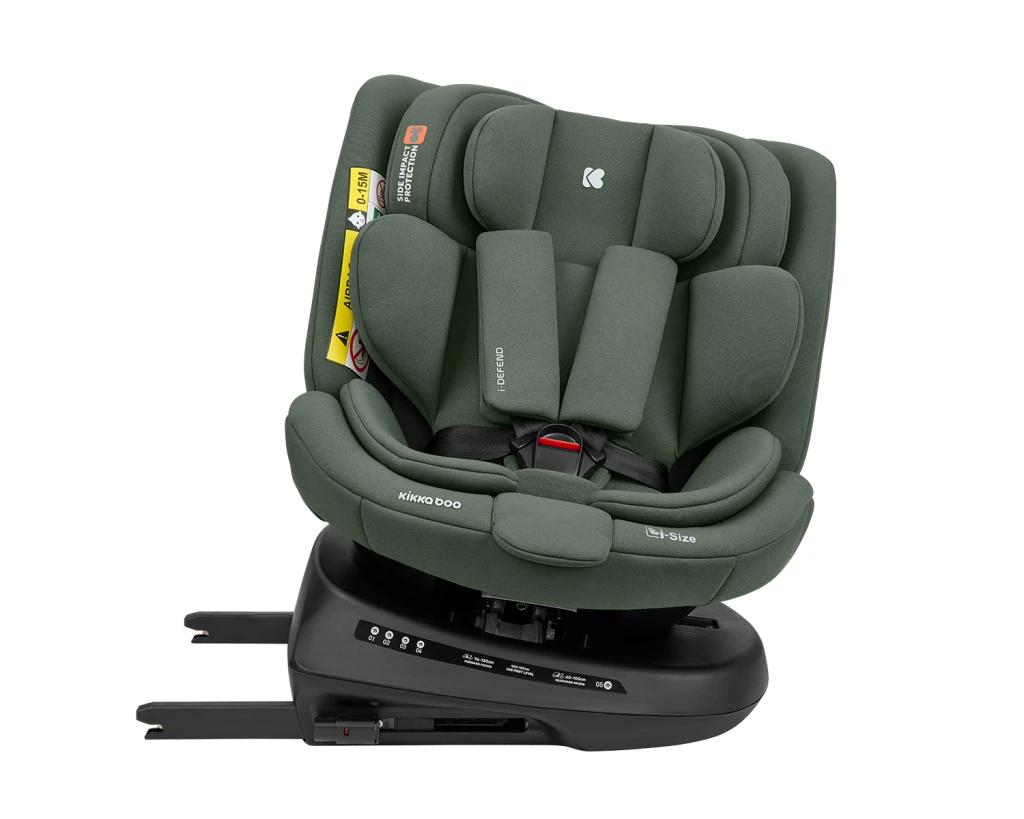 KIKKA BOO AUTOSJEDALICA 40-150CM I-DEFEND I-SIZE ARMY GREEN