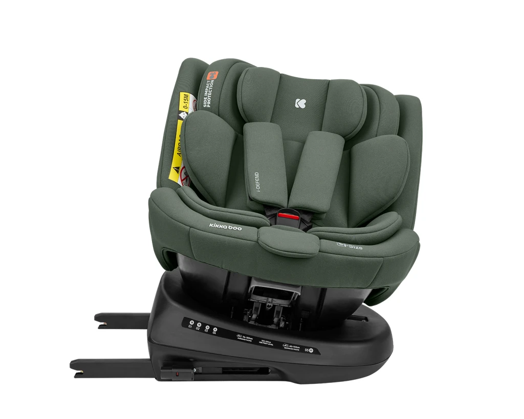 KIKKA BOO AUTOSJEDALICA 40-150CM I-DEFEND I-SIZE ARMY GREEN