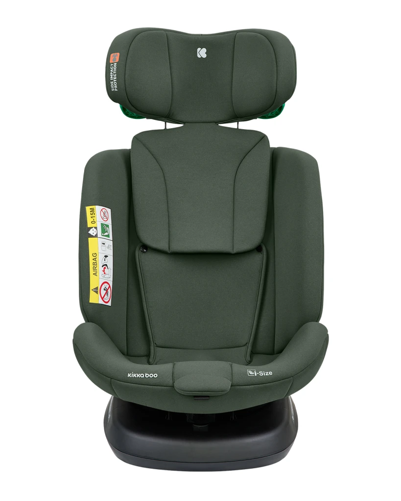 KIKKA BOO AUTOSJEDALICA 40-150CM I-DEFEND I-SIZE ARMY GREEN