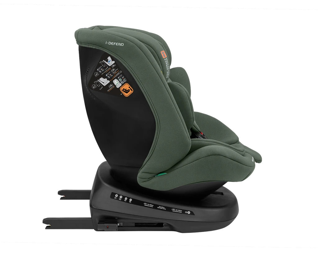 KIKKA BOO AUTOSJEDALICA 40-150CM I-DEFEND I-SIZE ARMY GREEN