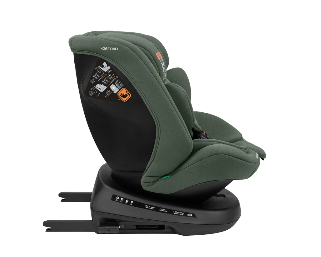 KIKKA BOO AUTOSJEDALICA 40-150CM I-DEFEND I-SIZE ARMY GREEN