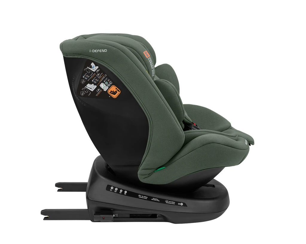 KIKKA BOO AUTOSJEDALICA 40-150CM I-DEFEND I-SIZE ARMY GREEN