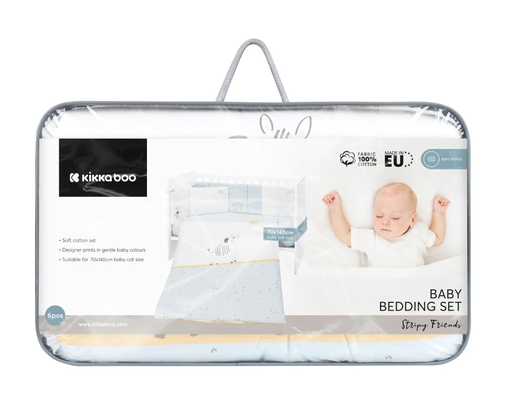 KIKKA BOO POSTELJINA OD 6 DIJELOVA 70/140 STRIPY FRIENDS