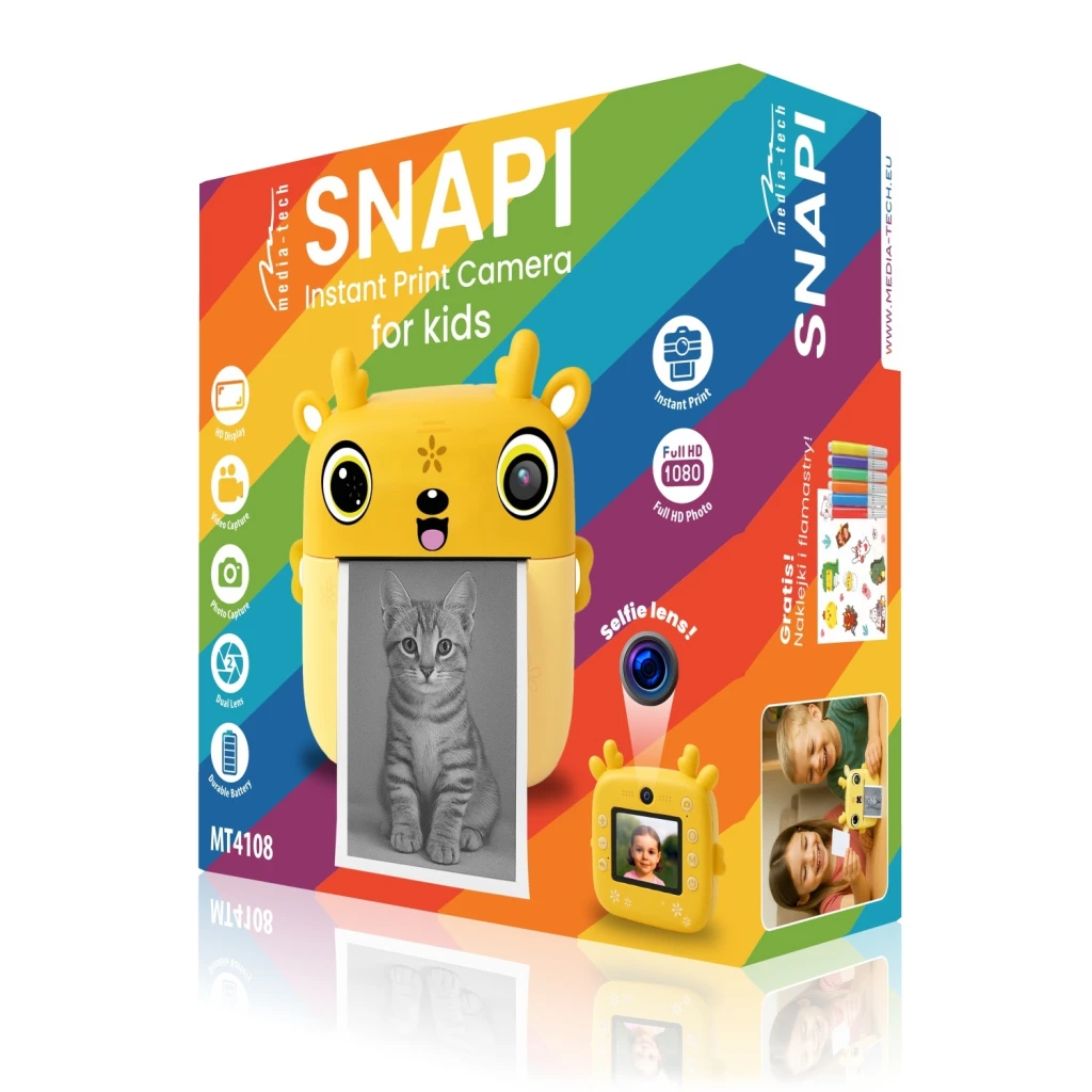 SNAPI DJEČJA KAMERA S TERMALNIM PRINTEROM FOTOGRAFIJA/ŽUTA