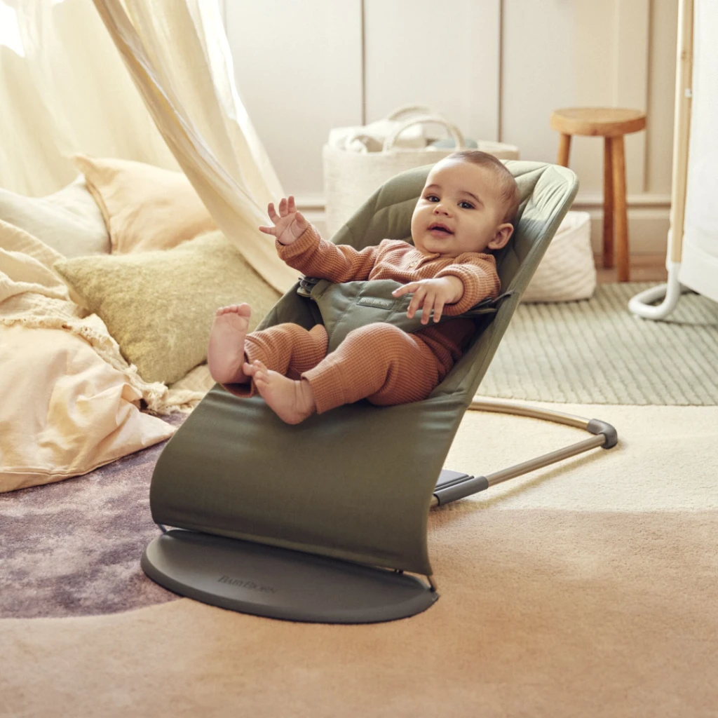 BABYBJORN BLISS WOVEN PETAL LEŽALJKA-DARK GREY