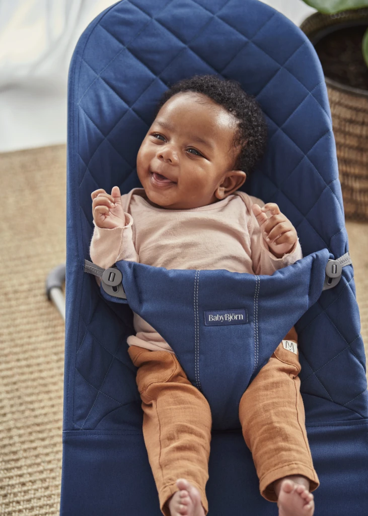 BABYBJORN BLISS WOVEN CLASSIC QUILT LEŽALJKA, MIDNIGHT BLUE