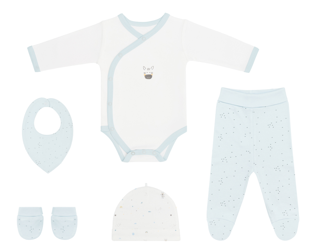 KIKKA BOO SET ZA NOVOROĐENČE 5 DIJELOVA, STRIPY FRIENDS