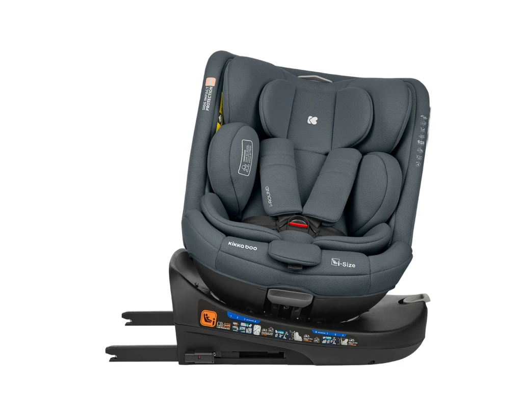 KIKKA BOO AUTOSJEDALICA I-ROUND,I-SIZE,40-150CM,DARK GREY