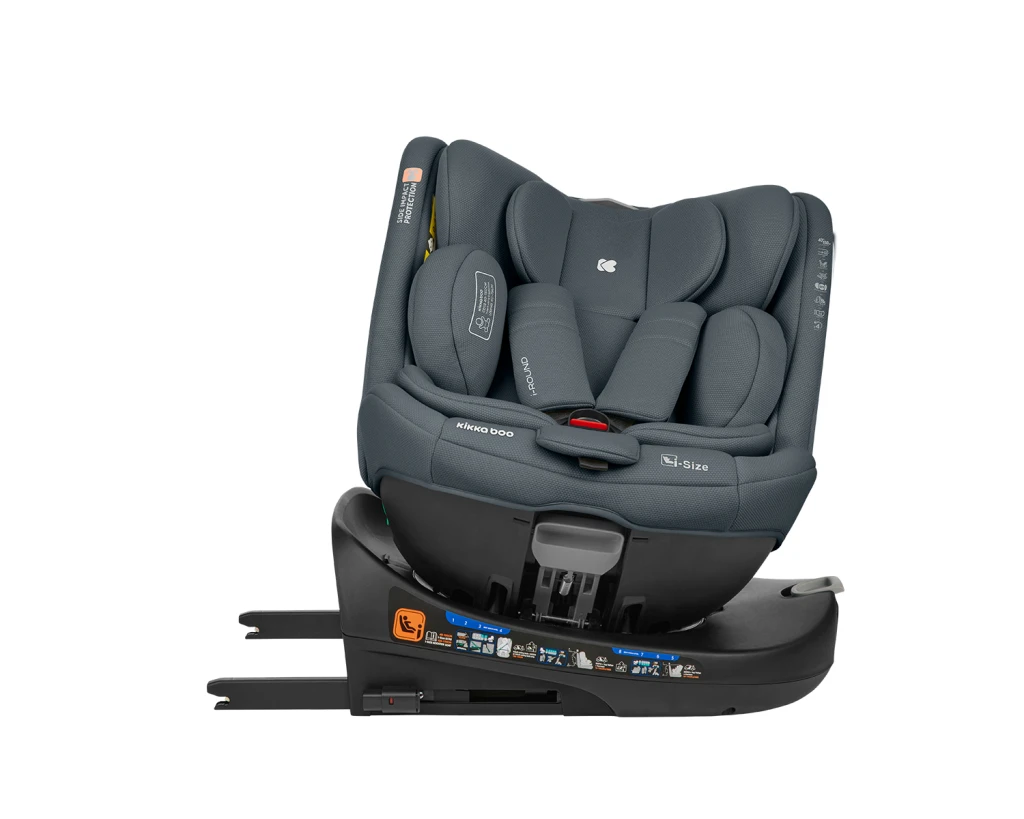 KIKKA BOO AUTOSJEDALICA I-ROUND,I-SIZE,40-150CM,DARK GREY