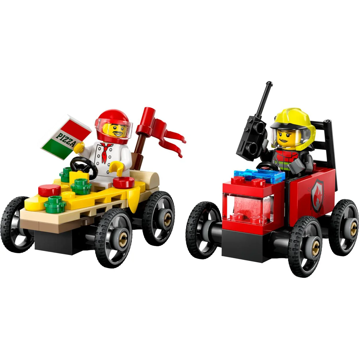LEGO 60458 AUTO DOSTAVLJAČA PIZZE VS.VATROGASNO VOZILO