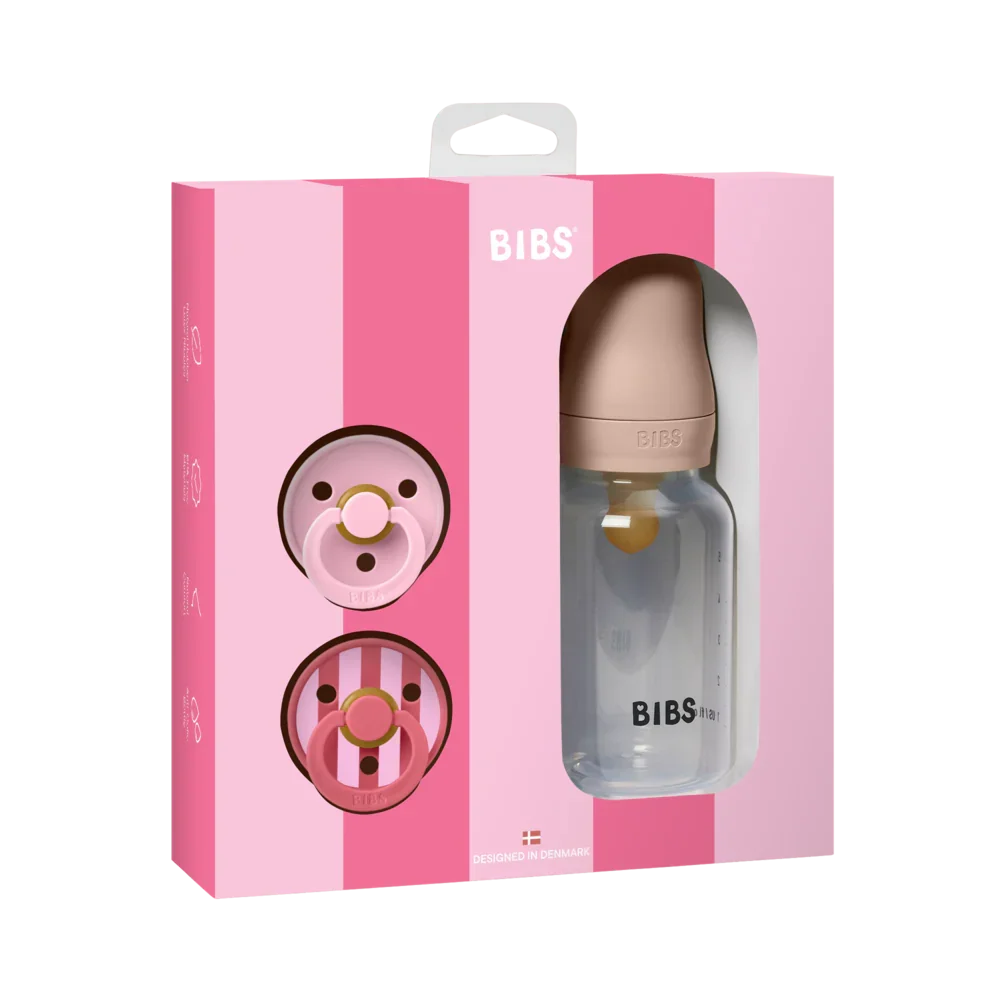 BIBS POKLON SET SPRINKLE DUDE+BOČICA,BLUSH