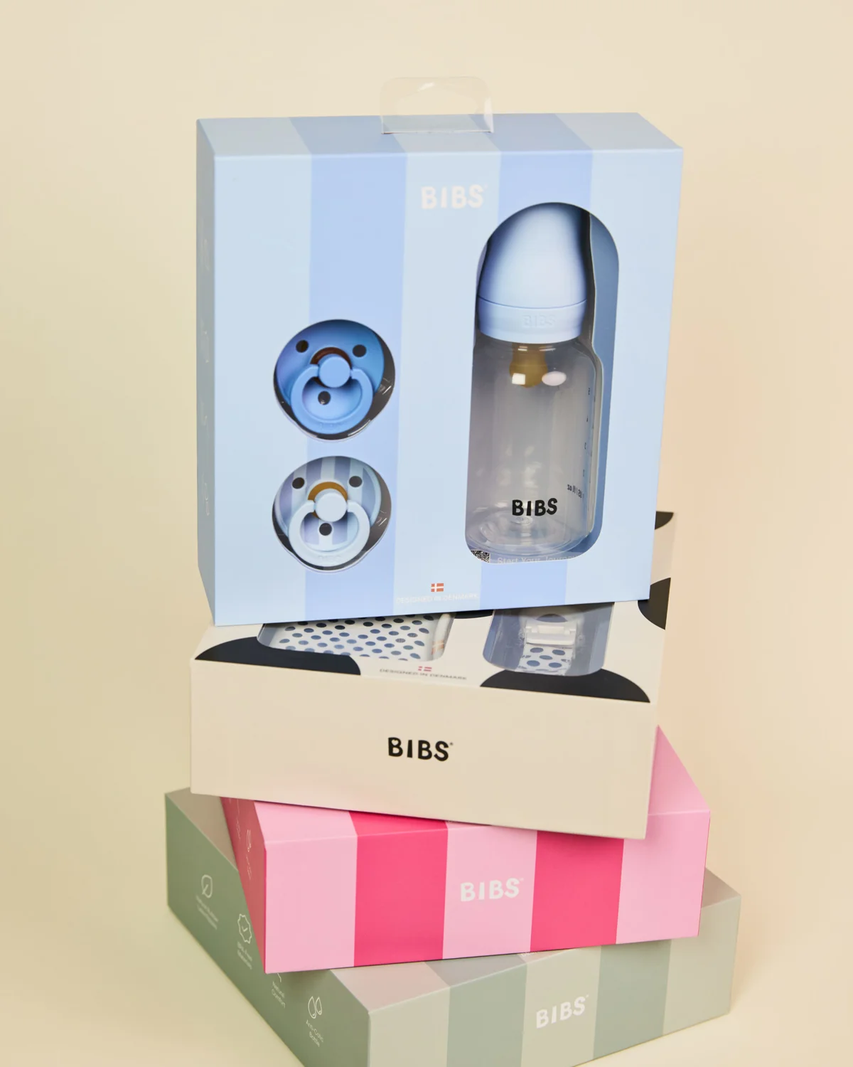 BIBS POKLON SET SPRINKLE DUDE+BOČICA,BABY BLUE