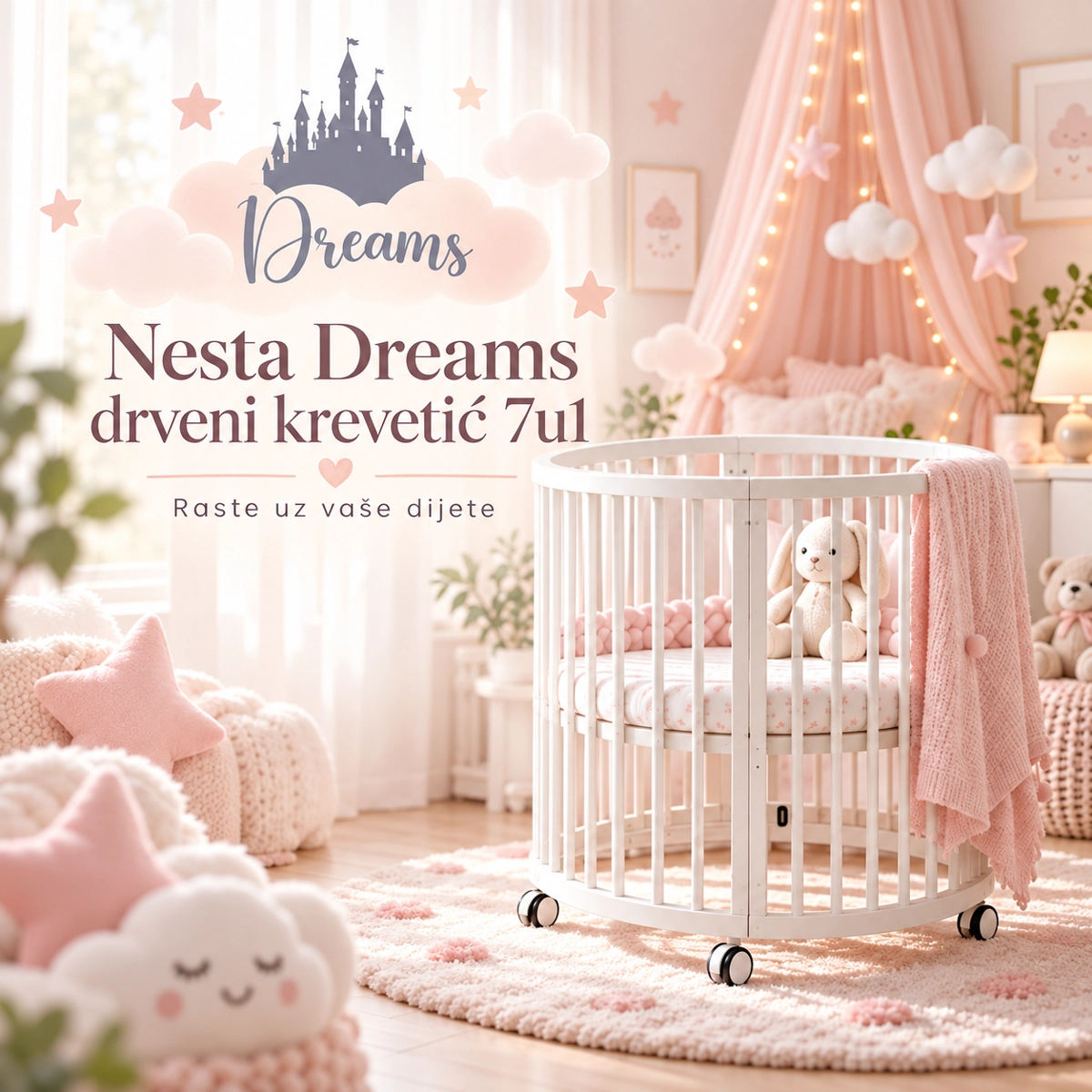 NESTA DREAMS DRVENI KREVETIĆ 7U1 