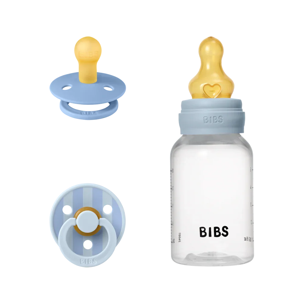 BIBS POKLON SET SPRINKLE DUDE+BOČICA,BABY BLUE
