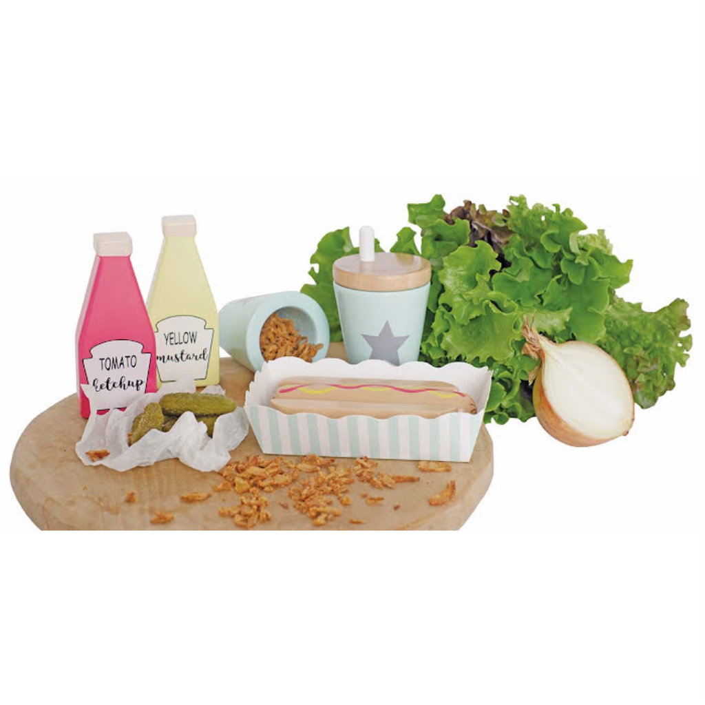 DRVENI HOT DG SET JABADABADO W7145