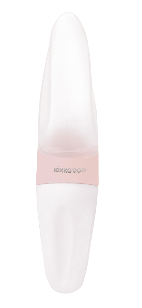 KIKKA BOO SILIKONSKA BOČICA S ŽLICOM 90ML COMET PINK