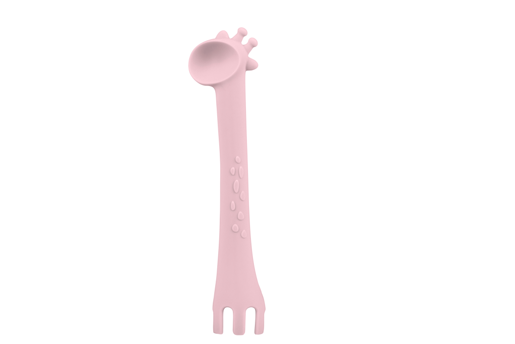 SILIKONSKA KAŠIKA GIRAFFE PINK