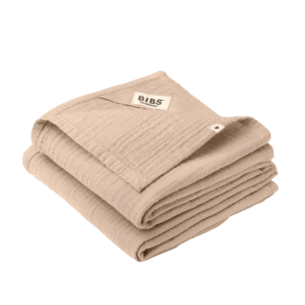 BIBS MUSLIN 2 PAK. 70/70CM BLUSH