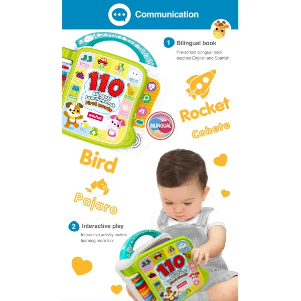 WINFUN IGRAČKA 110 BILINGUAL LERANING BOOK-PRVE RIJEČI