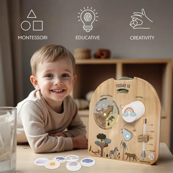 ZOPA DRVENA MONTESSORI PLOČA VRIJEME