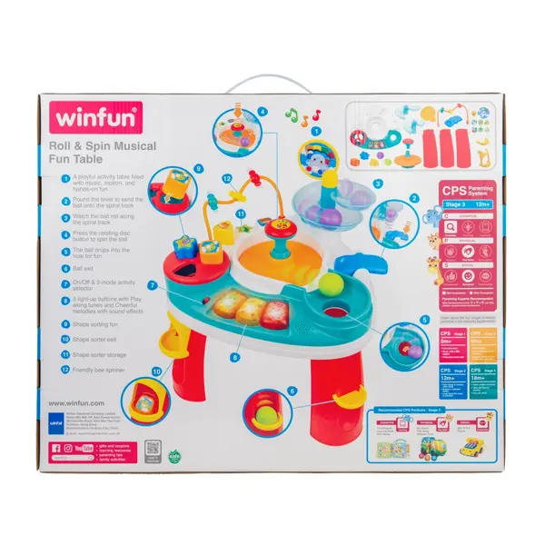 WINFUN IGRAČKA ROLL & SPIN GLAZBENI ZABAVNI STOL