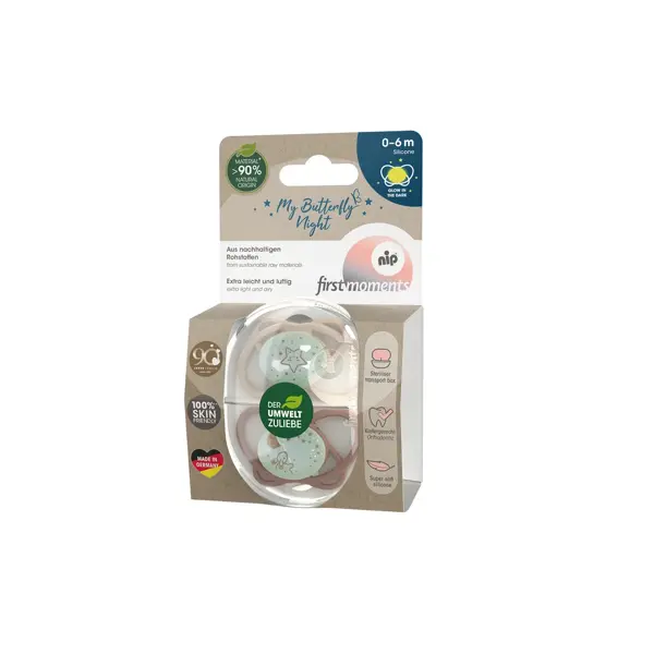 NIP BUTTERFLY NIGHT DUDA, SILIKON, VEL.1 (0-6 MJESECI)
