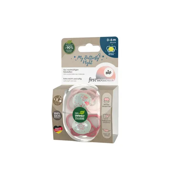 NIP BUTTERFLY NIGHT DUDA, SILIKON, VEL.1 (0-6 MJESECI)