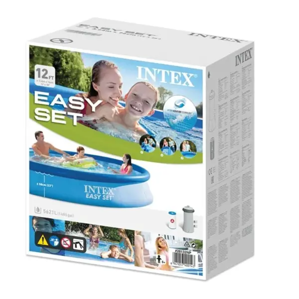 INTEX BAZEN SA GORNJIM PRSTENOM NA NAPUH.366/76CM+PUMPA F.