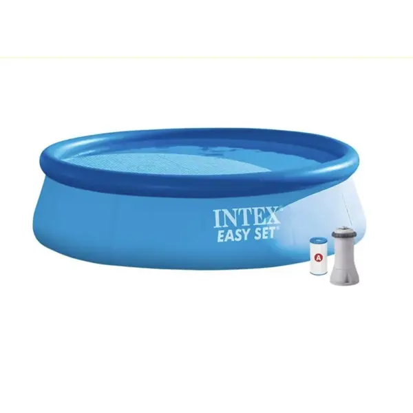 INTEX BAZEN SA GORNJIM PRSTENOM NA NAPUH.366/76CM+PUMPA F.