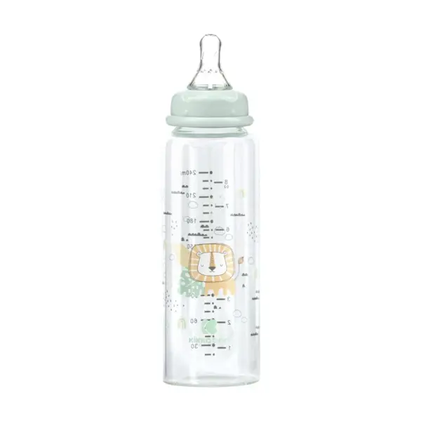 KIKKA BOO STAKLENA BOCA ZA HRANJENJE 240ML,SAVANNA MINT